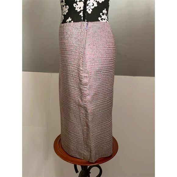 Dana Buchman Women's Metallic Pencil Skirt Size 4 Knee Length Formal - Picture 2 of 8